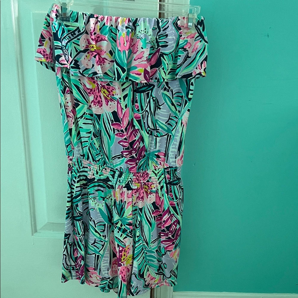 Lilly Pulitzer Tropical Strapless Romper